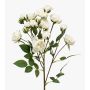 Fioro artificiale ramo di rosa TOSSA, bianco, 60 cm, Ø 1-4 cm
