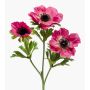 Fiore artificiale anemone RUBINA, rosa, 55 cm, Ø 4-10 cm