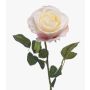 Rosa artificiale BRUNETTE, bianco-rosa, 70 cm, Ø 11 cm
