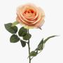 Rosa artificiale BRUNETTE, color pesca, 70cm, Ø11cm