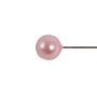 Spilli decorativi KARISA in scatola di plastica, testa a perla, 144 pezzi, rosa, Ø 0,6 cm