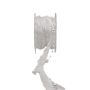 Nastro regalo a perline CARESA in chiffon e raso, bianco, 5 m, 20 mm