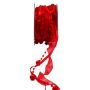 Nastro regalo a perline CARESA in chiffon e raso, rosso, 5 m, 20 mm