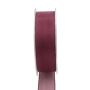 Nastro di organza OSNA, rosso bordeaux, 25 m, 25 mm