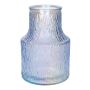 Vaso da fiori LUCIENNE in vetro, con motivo, lavanda iridescente, 19,8 cm, Ø 13,5 cm
