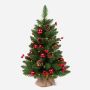 Albero di Natale artificiale KERAVA, LED, decorato, 60 cm, Ø 40 cm