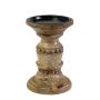 Portacandele BRANTLEY, legno di mango, marrone, 15cm, Ø10cm