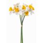 Mazzo di fiori artificiali narciso BROZIN, bianco-giallo, 40 cm
