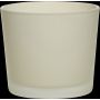Grande portacandela di vetro ALENA FROST, beige opaco, 9cm, Ø10cm