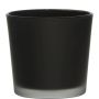 Fioriera di vetro ALENA FROST, nero opaco, 11cm, Ø11,5cm