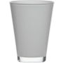 Vaso da fiori conico ANNA EARTH in vetro, bianco, 15cm, Ø11cm