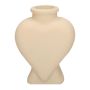Bottiglia in vetro BELEZA a forma di cuore, con base, sabbia opaca, 8,5x5,5x11,2 cm