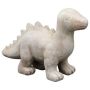 Figurina di dinosauro Stegosauro AMORIA in terracotta, realizzata a mano, patinata, beige, 36x13x25cm