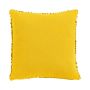 Cuscino morbido BOLLY, con perline, giallo scuro, 45x45cm