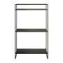 Scaffale in metallo in stile industriale QUIANA, 3 ripiani, nero, 120x40x200 cm