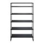 Scaffale in metallo in stile industriale QUIANA, 5 ripiani, nero, 120x40x200 cm
