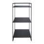 Scaffale industriale in metallo QUIANA, 5 ripiani, nero, 100x100x200 cm