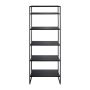 Scaffale industriale in metallo QUIANA, 5 ripiani, nero, 80x40x200 cm