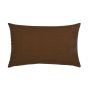 Cuscino decorativo SILENA, marrone cioccolato, cuciture decorative, 50x30cm