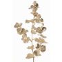 Ramo sintetico di eucalipto MALFHY, argento-oro metallizzato, 75cm