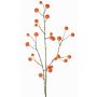 Ramo decorativo di melo ornamentale NONGIH con frutti, arancione, 90cm