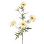 Ramo artificiale di crisantemo PRUDENCE, Eco Collection, giallo crema, 75 cm, Ø 5-6,5 cm
