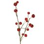 Ramo decorativo di melo ornamentale NONGIH con frutti, rosso scuro, 60 cm