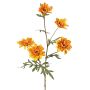 Ramo artificiale di crisantemo PRUDENCE, Eco Collection, giallo-arancione, 75 cm, Ø 5-6,5 cm