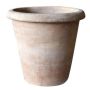 Vaso da fiori in terracotta ELVORN, realizzato a mano, patinato, marrone, 55cm, Ø58cm