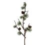 Ramo artificiale di pino BLUTON con pigne e licheni, verde, 55 cm