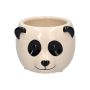 Copri vaso Panda KIRINA in ceramica, bianco-nero, 9,3 x 8,4 x 6,5 cm