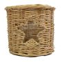 Portacandela in rattan NATHALIA con inserto in vetro, con apertura a forma di stella, marrone, 13 cm, Ø 13 cm