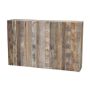 Piedistallo rustico in legno KIRYON con venature naturali, marrone, 118x25x75cm