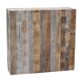 Piedistallo rustico in legno KIRYON con venature naturali, marrone, 78x25x75cm