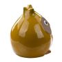 Figurina di gufo LETRY in ceramica, giallo senape, 20x19x22cm