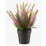 Erica sintetica ELSAWO in vaso decorativo, crossdoor, lilla, 30cm