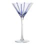 Bicchiere da martini OCTAVIUS a righe, blu-trasparente, 21 cm, Ø 12 cm