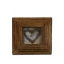 Cornice in legno di mango SIGGE con scanalature, marrone, 19x19x2 cm
