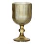 Bicchiere da vino GENOVEFA con scanalature, ambra-trasparente, 16 cm, Ø 9 cm
