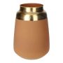 Vaso da fiori in vetro FLORINI, rosa antico-oro opaco, 24,2cm, Ø17cm