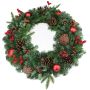 Ghirlanda invernale in plastica VISALIA, verde, con frutti, Ø60cm