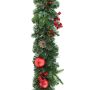 Ghirlanda di abete in schiuma sintetica VISALIA, verde, con frutti, 180cm, Ø30cm