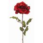 Rosa artificiale in velluto SINDALA, rossa, 60cm, Ø12cm