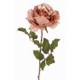 Rosa artificiale in velluto SINDALA, rosa, 60cm, Ø12cm