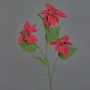 Ramo decorativo di poinsettia in velluto TONZI, rosso, 80 cm, Ø 15 cm