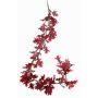 Ghirlanda sintetica di quercia ERASMIA, rosso bordeaux, 180cm