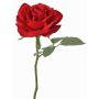 Rosa artificiale NIKOLETA, rossa, 30cm, Ø12cm