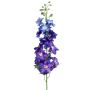 Fiore artificiale del delfinio SETSUKO, blu scuro-lilla, 95 cm, Ø 14 cm