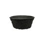 Base in schiuma per fiori freschi OASIS®, rotonda, vaschetta in carta riciclata Biolit, nera, 8cm, Ø19cm