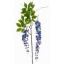 Fiore artificiale grande, ramo di glicine NISSRINE con fiori, blu, 145cm